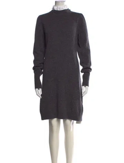 Pre-owned Sandro Wool Knee-length Dress In Gray