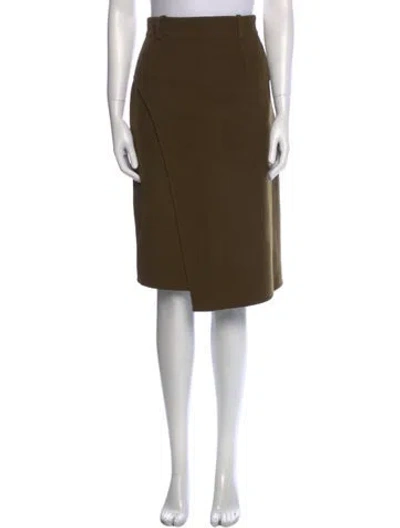 Pre-owned Sandro Wool Knee-length Skirt In Green