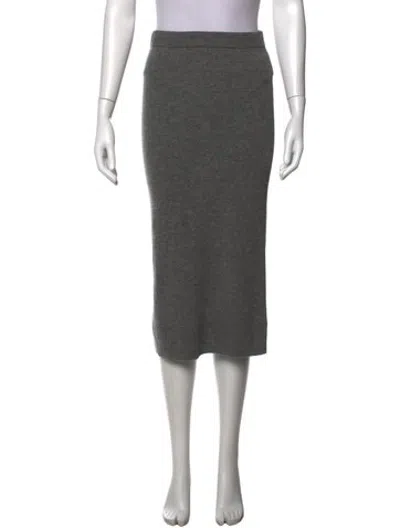 Pre-owned Sandro Wool Knee-length Skirt In Grey