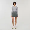 Sandro Wool Layered Effect Sweater In Gray