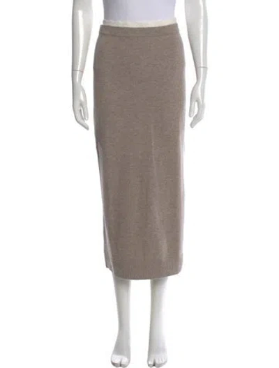 Pre-owned Sandro Wool Midi Length Skirt W/ Tags In Neutral