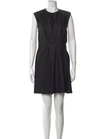 Pre-owned Sandro Wool Mini Dress In Black