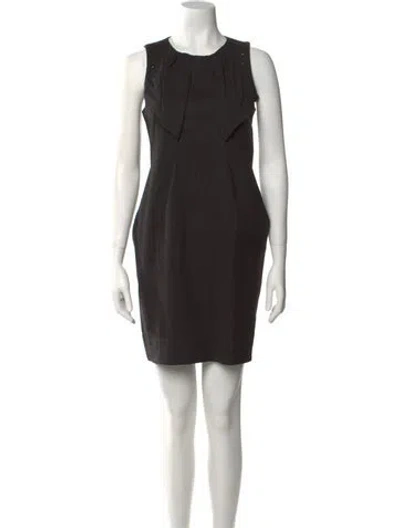 Pre-owned Sandro Wool Mini Dress In Gray