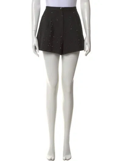 Pre-owned Sandro Wool Mini Shorts In Black