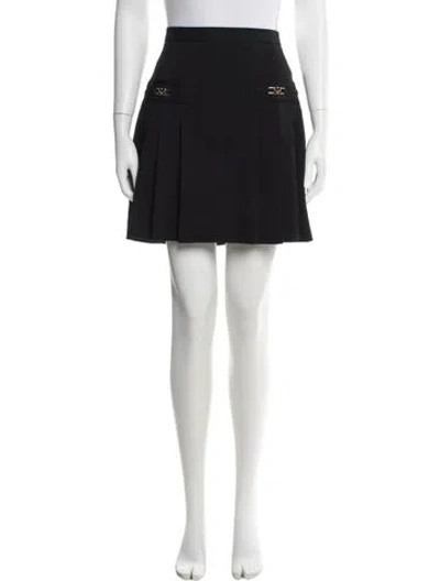Pre-owned Sandro Wool Mini Skirt In Black