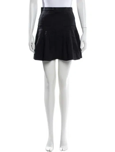 Pre-owned Sandro Wool Mini Skirt In Black