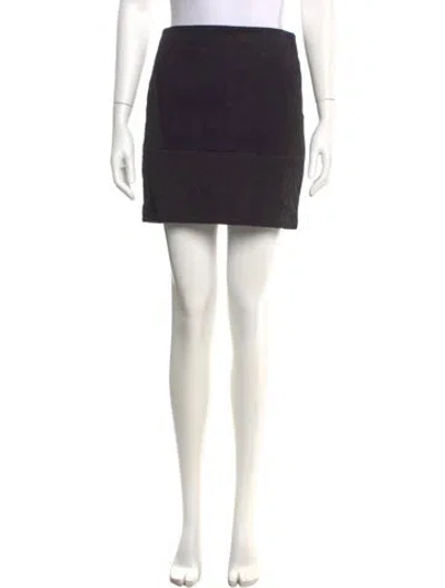 Pre-owned Sandro Wool Mini Skirt In Black