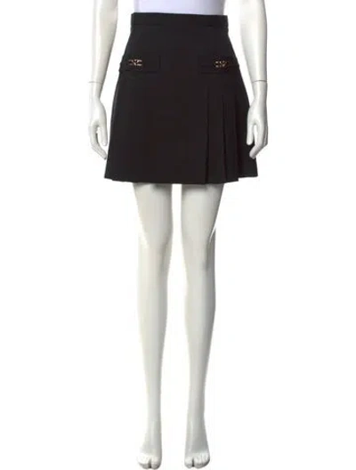 Pre-owned Sandro Wool Mini Skirt In Black