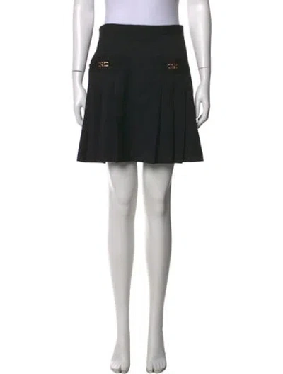 Pre-owned Sandro Wool Mini Skirt In Black