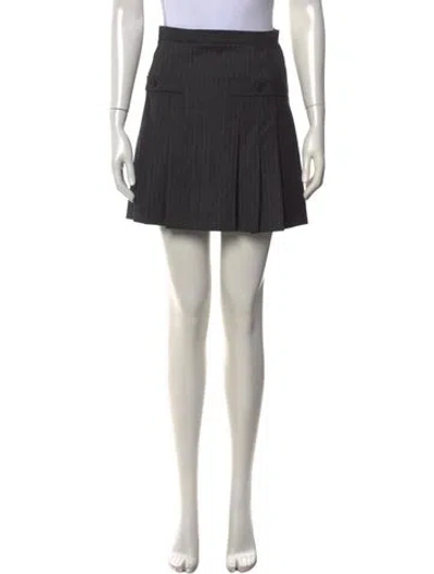 Pre-owned Sandro Wool Mini Skirt In Black