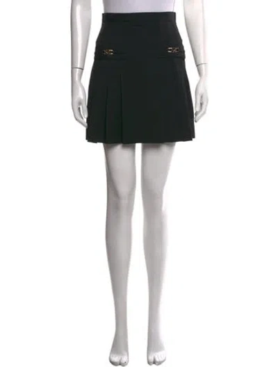 Pre-owned Sandro Wool Mini Skirt In Black