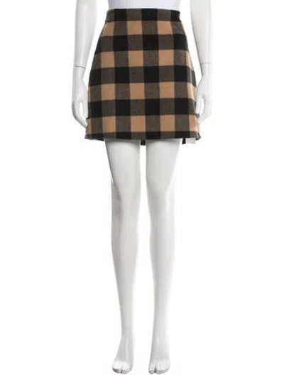Pre-owned Sandro Wool Mini Skirt In Black/neutrals