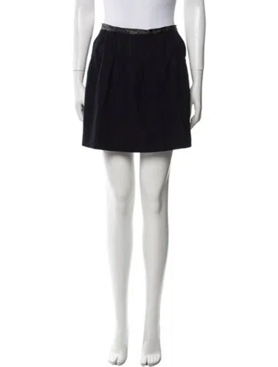 Pre-owned Sandro Wool Mini Skirt In Blue