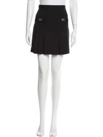 Pre-owned Sandro Wool Mini Skirt In Blue