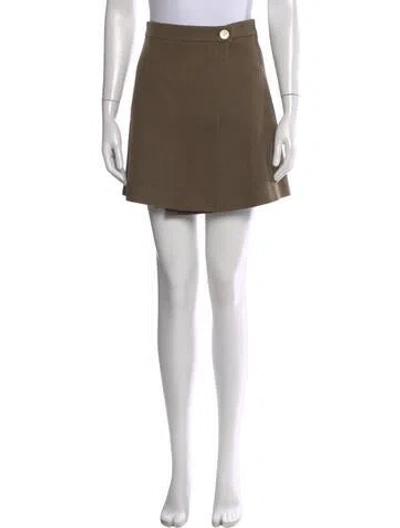 Pre-owned Sandro Wool Mini Skirt In Brown