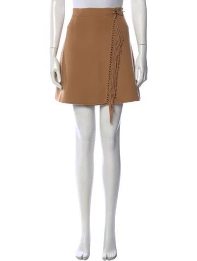 Pre-owned Sandro Wool Mini Skirt In Brown