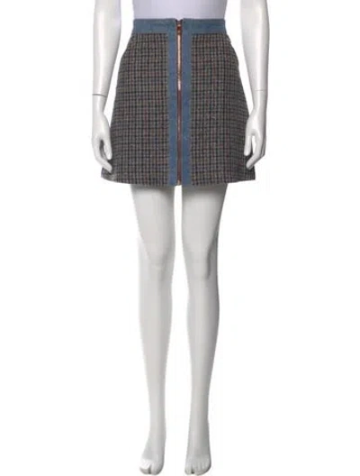 Pre-owned Sandro Wool Mini Skirt In Gray