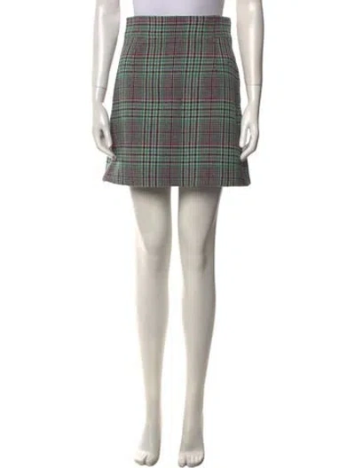 Pre-owned Sandro Wool Mini Skirt In Green