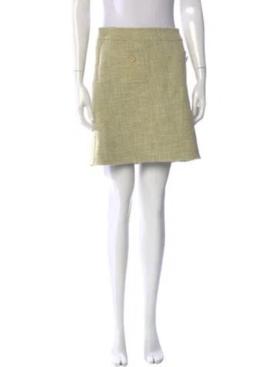 Pre-owned Sandro Wool Mini Skirt In Green