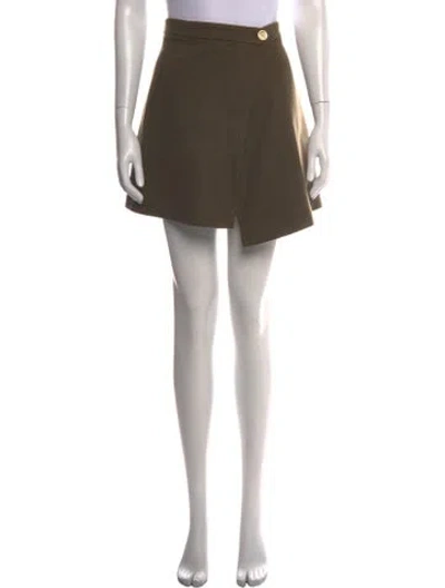 Pre-owned Sandro Wool Mini Skirt In Green