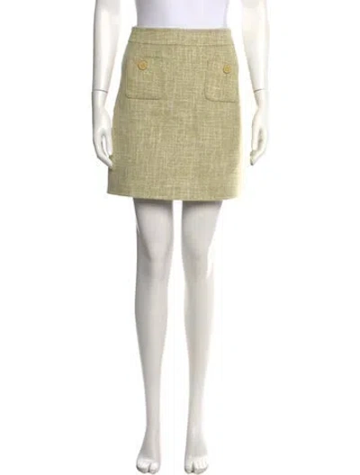 Pre-owned Sandro Wool Mini Skirt In Green