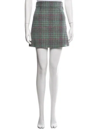 Pre-owned Sandro Wool Mini Skirt In Green