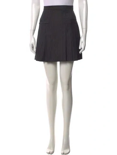 Pre-owned Sandro Wool Mini Skirt In Grey