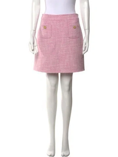 Pre-owned Sandro Wool Mini Skirt In Pink