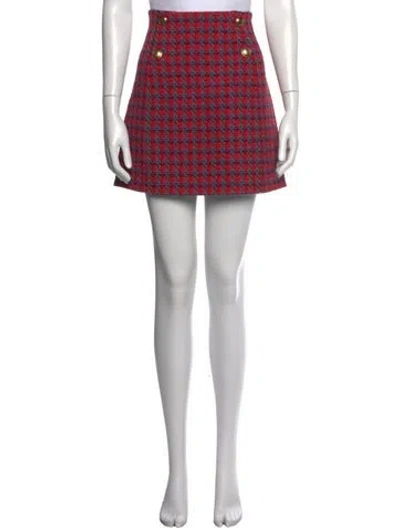 Pre-owned Sandro Wool Mini Skirt In Red