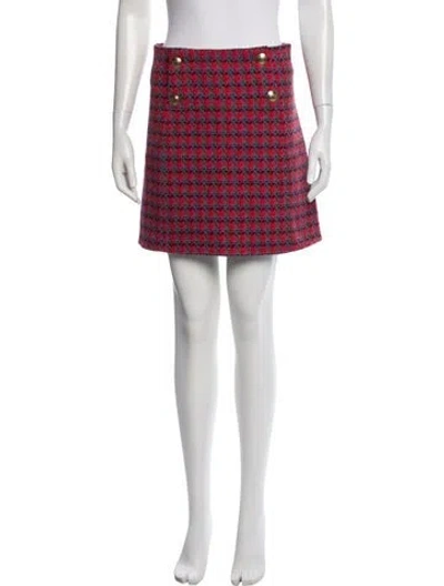 Pre-owned Sandro Wool Mini Skirt In Red