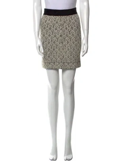 Pre-owned Sandro Wool Mini Skirt W/ Tags In Neutral