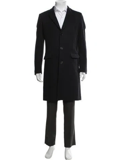 Pre-owned Sandro Wool Overcoat In Black