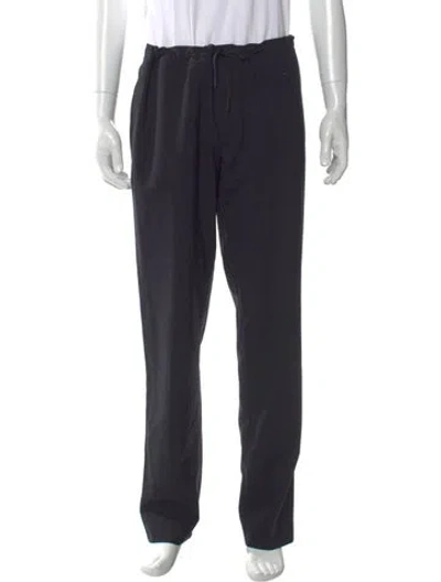 Pre-owned Sandro Wool Pants In Blue