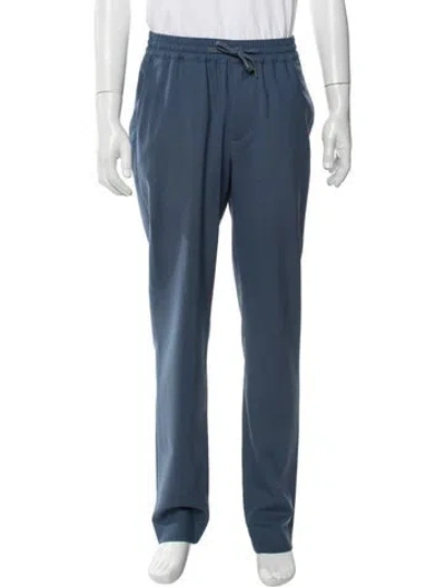 Pre-owned Sandro Wool Pants In Blue