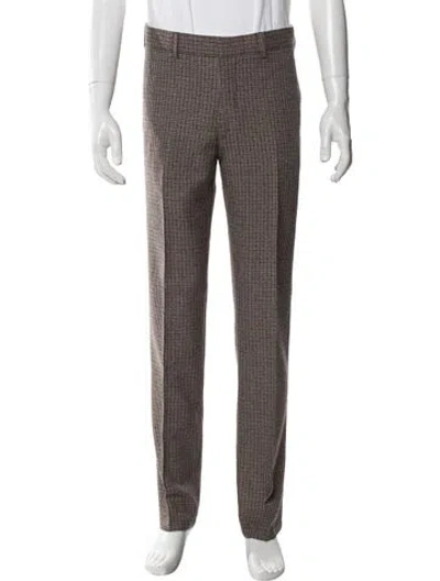 Pre-owned Sandro Wool Pants In Brown