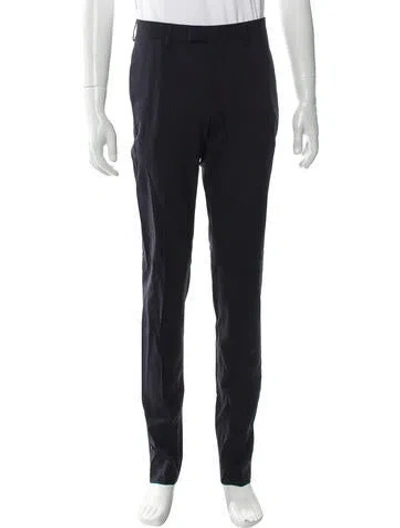 Pre-owned Sandro Wool Pants W/ Tags In Blue