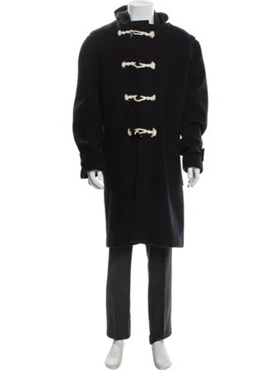 Pre-owned Sandro Wool Parka In Black
