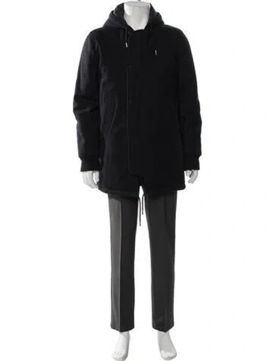 Pre-owned Sandro Wool Parka In Blue