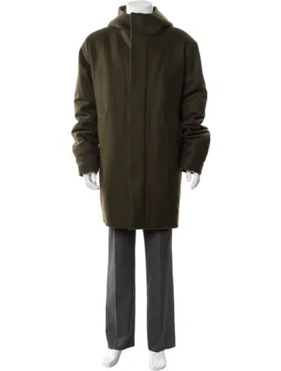 Pre-owned Sandro Wool Parka W/ Tags In Green