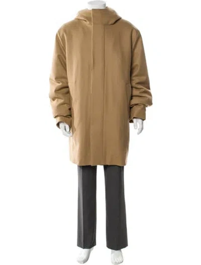 Pre-owned Sandro Wool Parka W/ Tags In Neutral