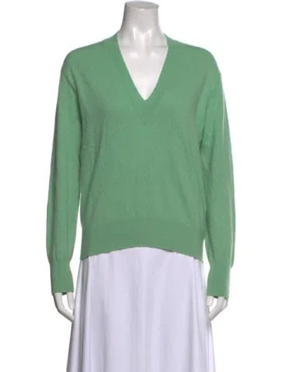 Pre-owned Sandro Wool Patterned Sweater In Green