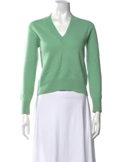 Pre-owned Sandro Wool Patterned Sweater In Green