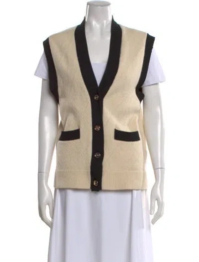 Pre-owned Sandro Wool Patterned Sweater In Neutral