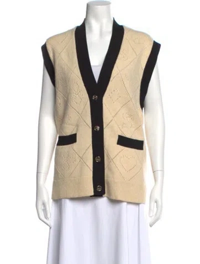 Pre-owned Sandro Wool Patterned Sweater In Neutral
