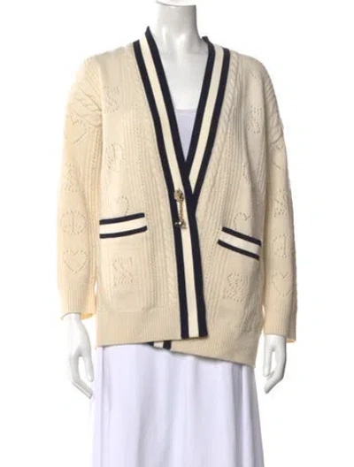 Pre-owned Sandro Wool Patterned Sweater In Neutrals
