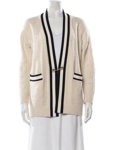 Pre-owned Sandro Wool Patterned Sweater In Neutrals