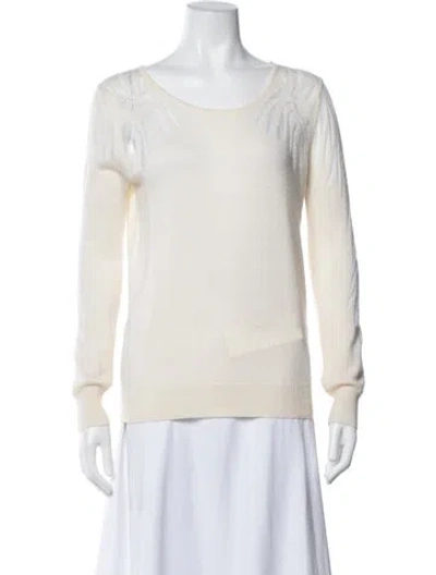 Pre-owned Sandro Wool Patterned Sweater In Yellow