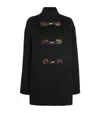 Sandro Wool Pea Coat In Black