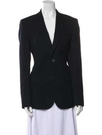 Pre-owned Sandro Wool Peacoat In Black