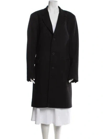 Pre-owned Sandro Wool Peacoat In Gray